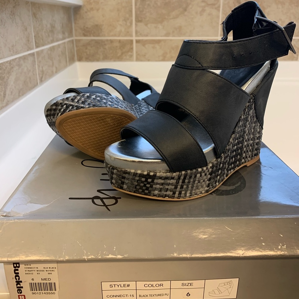 Strappy wedges